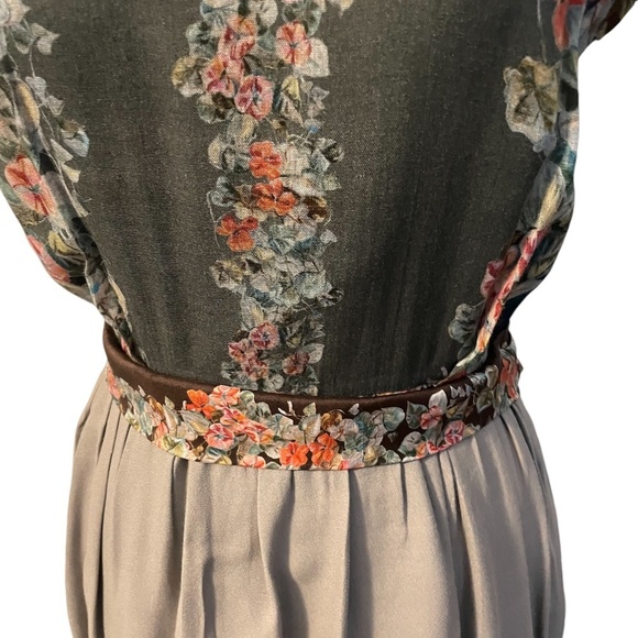 Anthropologie AilantoPatchwork, Floral, Gray, Size 6 - Picture 6 of 12